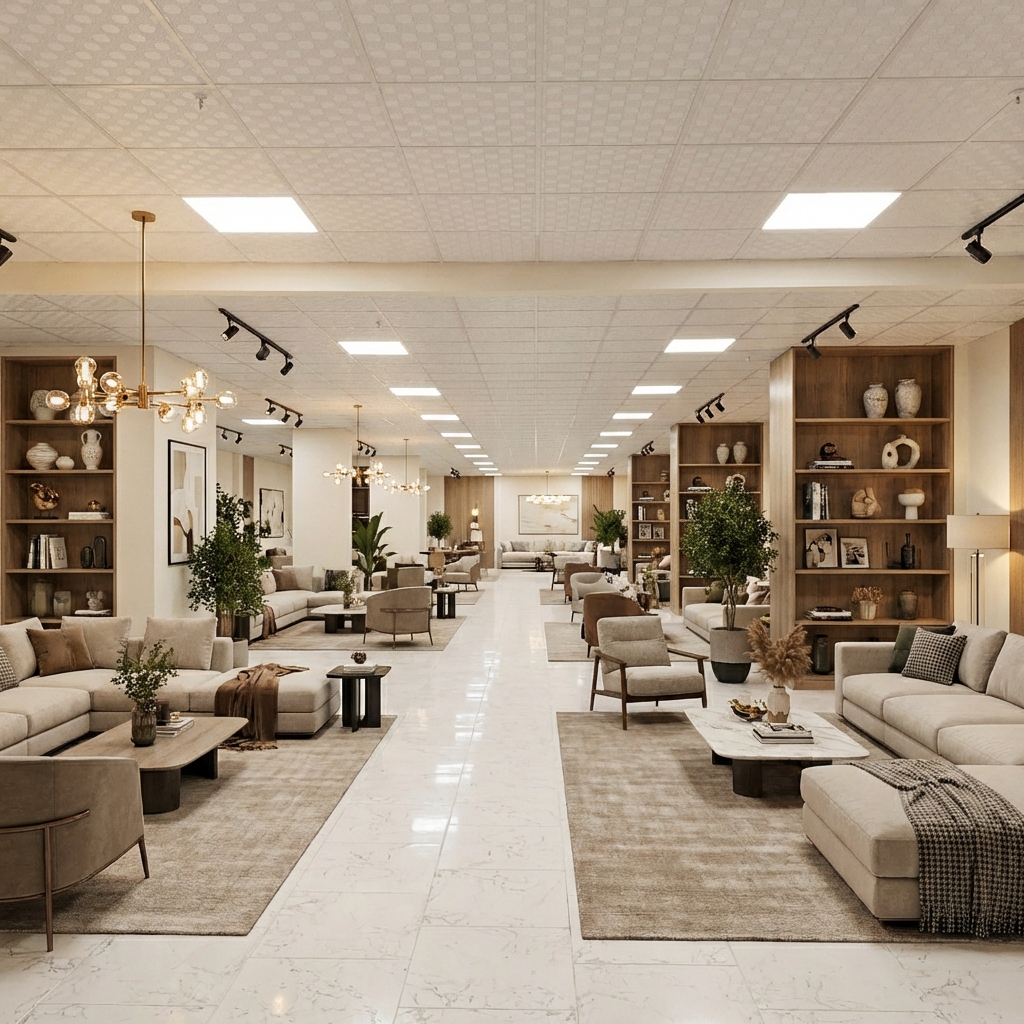 Mağaza konsept tasarımı - modern mobilya ve dekorasyon